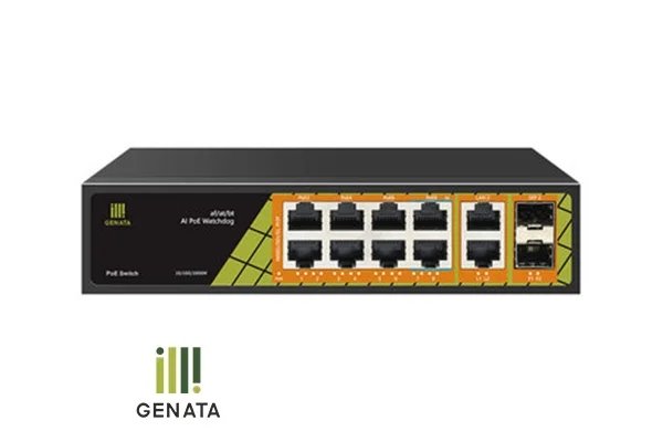 GNT-P1012G6
SWITCH GENATA POE 120W [ 8P×1000 + 2P UP×1000 + 2P SFP×1000 ]